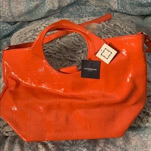 Liz Claiborne New York orange shoulder bag